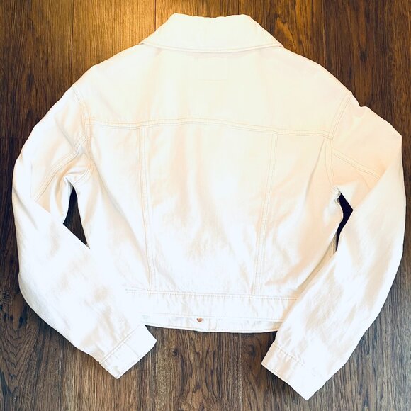 Old Navy Trucker Jacket Small white cotton - Picture 6 of 7